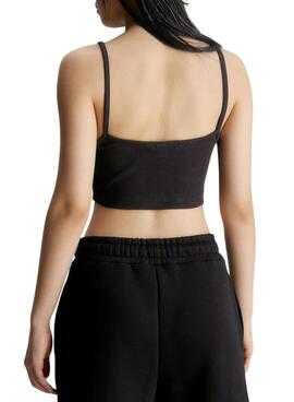 Top Calvin Klein Badge Negro para Mujer