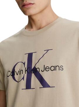 Camiseta Calvin Klein Seasonal Beige para Hombre