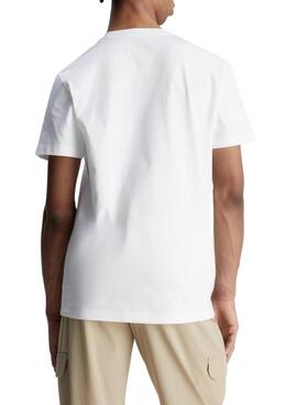 Camiseta Calvin Klein Monologo Blanco para Hombre