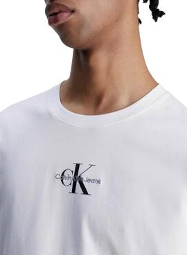 Camiseta Calvin Klein Monologo Blanco para Hombre