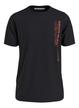 Camiseta Calvin Klein Stacked Negro para Hombre