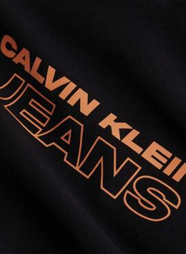 Camiseta Calvin Klein Stacked Negro para Hombre