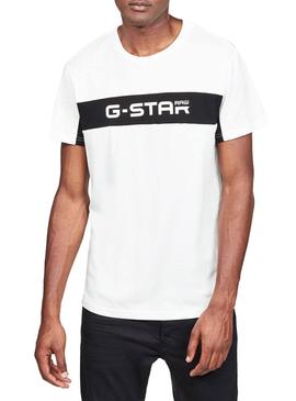 Camiseta G-Star Graphic 80 Blanco Hombre