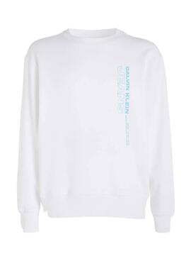 Sudadera Calvin Klein Outline Blanco para Hombre