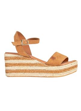 Sandalias Popa Camerun Serraje Camel para Mujer