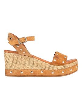 Sandalias Popa Arambol Tachas Camel para Mujer