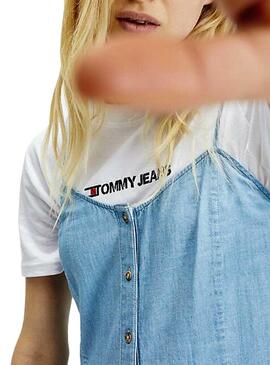 Vestido Tommy Jeans Chambray Para Mujer