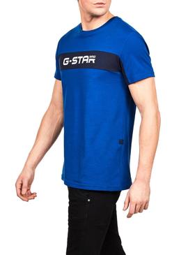 Camiseta G-Star Graphic 80 Azul Hombre