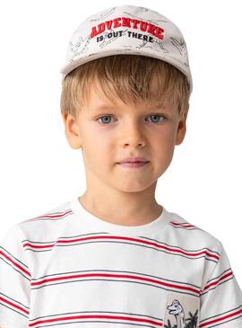 Gorra Mayoral Dinosaurios Blanca para Niño