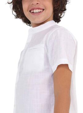 Camisa Mayoral Mao Blanco para Niño
