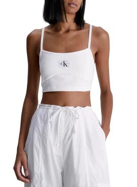 Top Calvin Klein Badge Blanco para Mujer