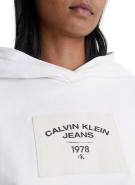 Sudadera Calvin Klein Relaxed Blanco para Mujer
