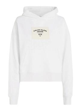 Sudadera Calvin Klein Relaxed Blanco para Mujer