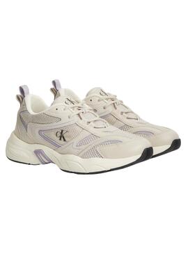 Zapatillas Calvin Klein Mesh Beige para Mujer