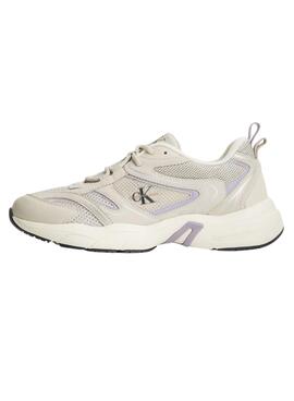 Zapatillas Calvin Klein Mesh Beige para Mujer