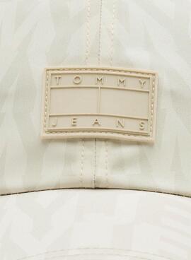 Gorra Tommy Jeans Logomania Blanco para Mujer