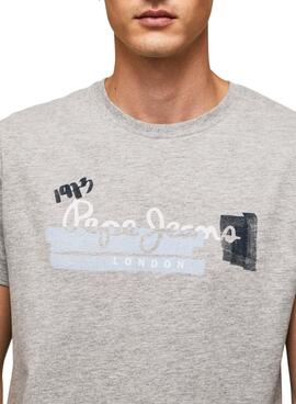 Camiseta Pepe Jeans Rafa Gris para Hombre