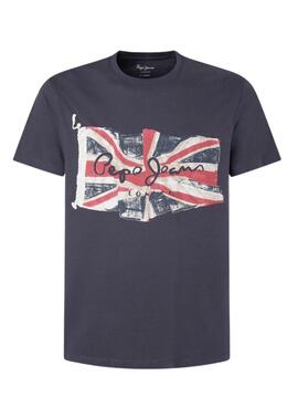 Camiseta Pepe Jeans Flag Logo Marino para Hombre