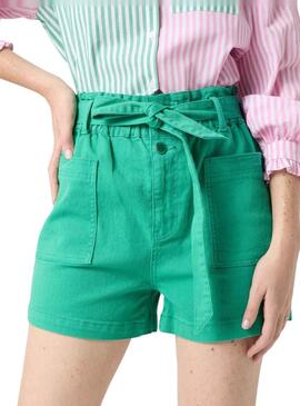 Shorts Naf Naf Tig Verde para Mujer