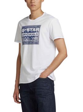 Camiseta G-Star Bandana Blanco para Hombre