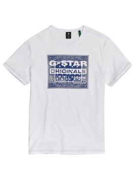 Camiseta G-Star Bandana Blanco para Hombre