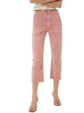 Pantalón Naf Naf Patch Rosa para Mujer