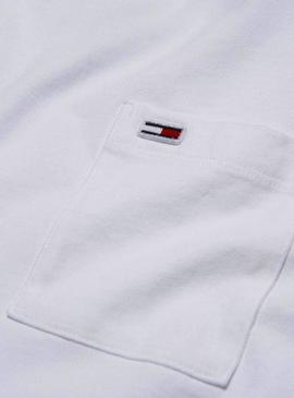 Camiseta Tommy Jeans Pocket Blanco Hombre