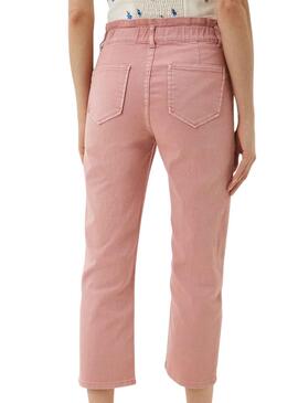 Pantalón Naf Naf Patch Rosa para Mujer