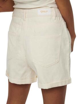 Short Only Vega Mom Beige para Mujer