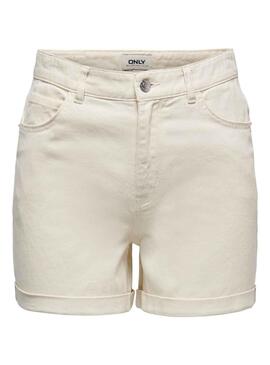 Short Only Vega Mom Beige para Mujer