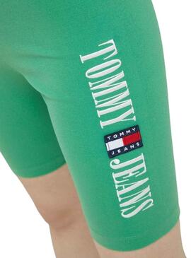 Shorts Tommy Jeans Cycle Verde para Mujer