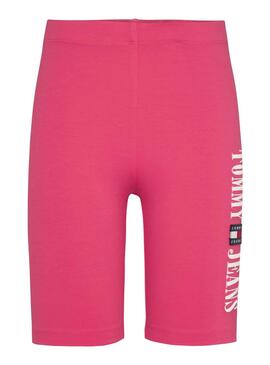 Shorts Tommy Jeans Cycle Rosa para Mujer