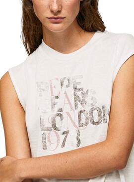 Camiseta Pepe Jeans Lidia Blanca para Mujer