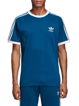 Camiseta 3-Stripes Azul Hombre