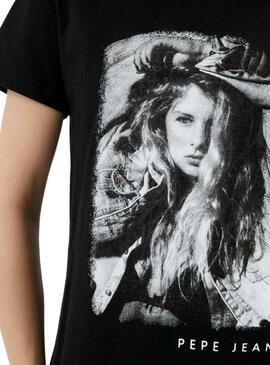 Camiseta Pepe Jeans Liana Negra para Mujer