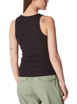 Camiseta Tommy Jeans Rib Tank Negro para Mujer