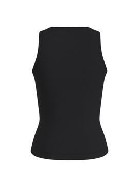 Camiseta Tommy Jeans Rib Tank Negro para Mujer