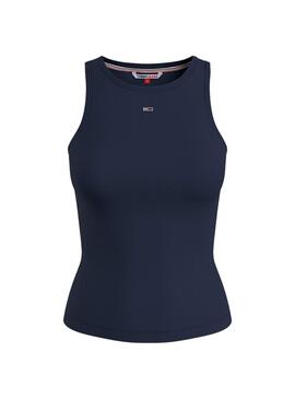 Camiseta Tommy Jeans Rib Tank Marino para Mujer