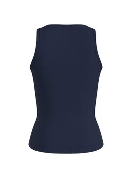 Camiseta Tommy Jeans Rib Tank Marino para Mujer