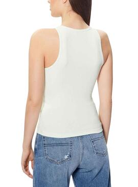 Camiseta Tommy Jeans Rib Tank Verde para Mujer