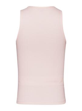 Camiseta Tommy Jeans Rib Tank Rosa para Mujer