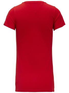 Camiseta Tommy Jeans Casual Rojo Mujer