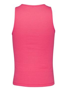 Camiseta Tommy Jeans Rib Tank Fucsia para Mujer