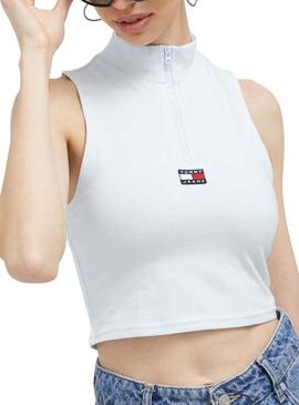 Camiseta Tommy Jeans Perkins Blanco para Mujer