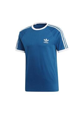 Camiseta Adidas 3-Stripes Azul Hombre