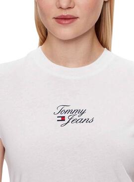 Camiseta Tommy Jeans Baby Blanco para Mujer