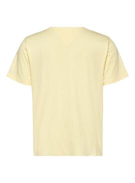 Camiseta Tommy Jeans Serif Amarillo para Mujer