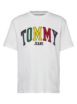 Camiseta Tommy Jeans Colours Blanco para Mujer