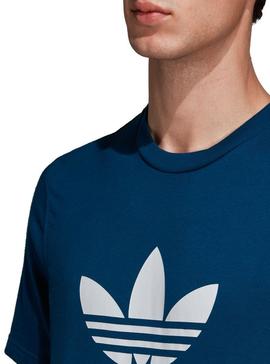 Camiseta Adidas Trefoil Azul Leyenda Hombre