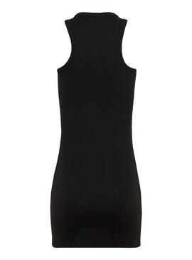 Vestido Tommy Jeans Essential Rib Tank Negro Mujer